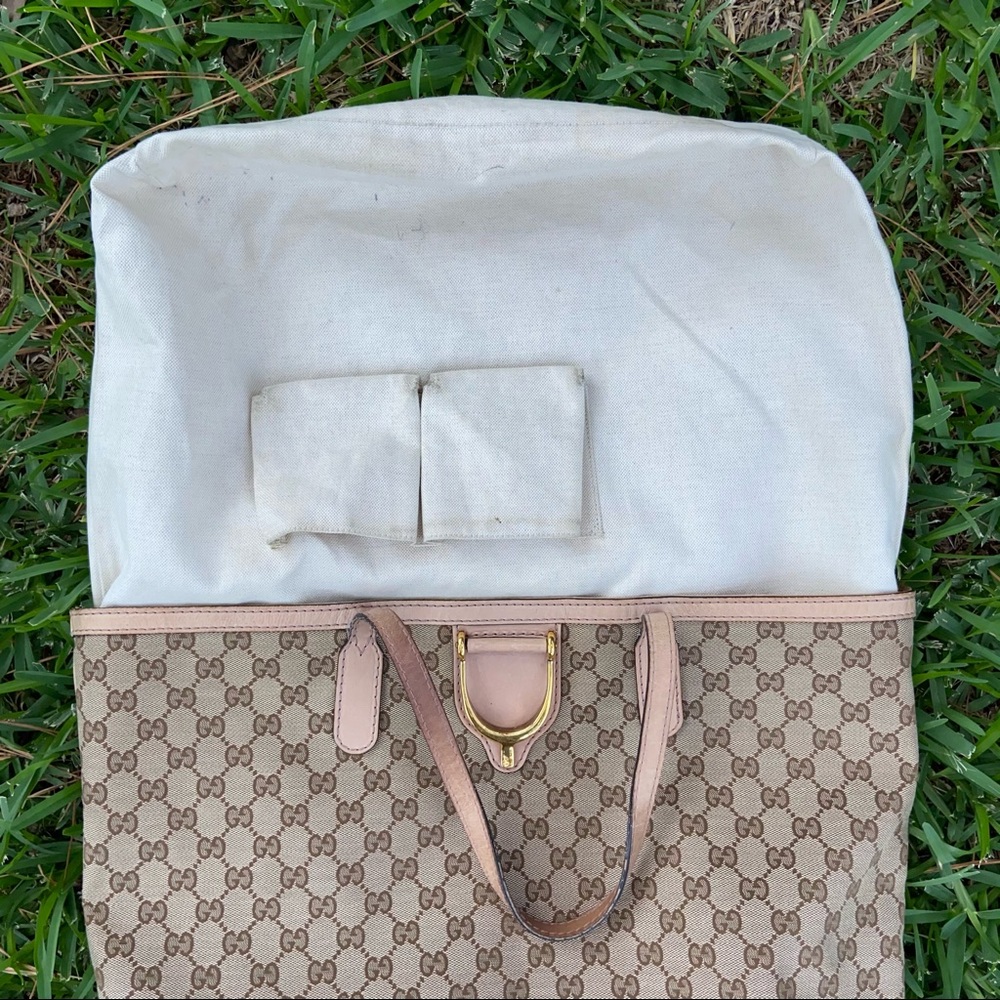 Gucci XL Monogram Web GG Tote Canvas - Picture 11 of 12